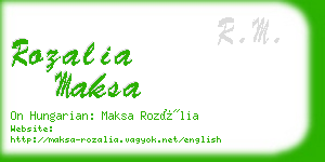 rozalia maksa business card